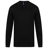 Cashmere touch acrylic v-neck jumper