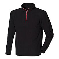 ¼ zip long sleeve fleece piped