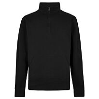 Regular fit 1/4-zip piqué sweatshirt