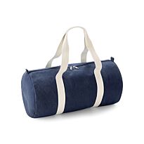 Denim barrel bag