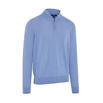 1/4-zip merino blend sweater