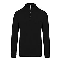 Jersey knit long sleeve polo shirt