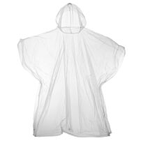 Kids emergency hooded plastic poncho