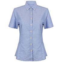 Women's modern short sleeve Oxford shirt