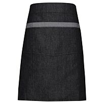 Domain contrast denim waist apron