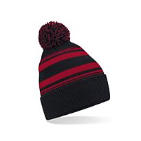 Striped fan beanie